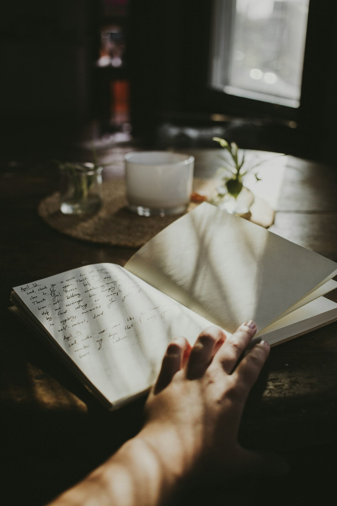 person journaling emotions